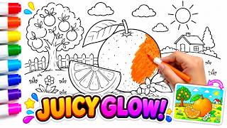 Orange Coloring Surprise | Watch This Juicy Citrus Glow!