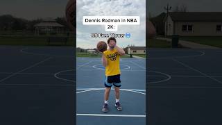 Dennis Rodman in Real Life VS in NBA 2K 🤣💀 #basketball #shorts Resimi