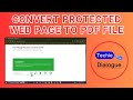 Easily Convert Protected Web Pages to PDF 📄