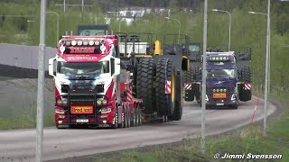 Heavy Haulage of Komatsu mining Dump Truck Svappavaara 25 Maj 2023