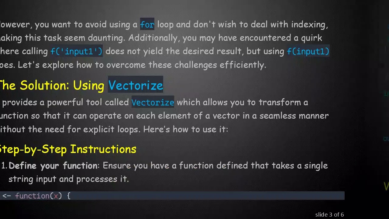 Efficiently Looping Over a Vector of Strings in R Using Vectorize
