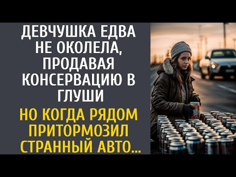 Девчушка едва не околела, продавая консервацию в глуши… Но когда рядом притормозил странный авто…