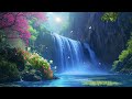 Beautiful Waterfall With Bird Sounds, Waterfall Sounds For Stress Relief, Meditation &amp; Deep Sleep