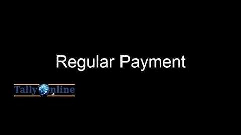 Regular Payment for Service Tax in Tally ERP 9 Version 5