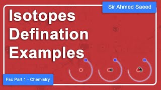 Isotopes Definition , Examples - FSC 1st Year Chemistry Chapter #1 - Isotopes Notes