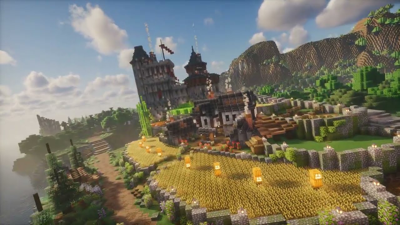 Medieval Stone Cities  🏰🔥 Minecraft medieval towns full of fire, faith, and stone.