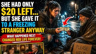She Spent Her Last $20 Helping a Freezing Old Man… What Happened Next Shocked Everyone