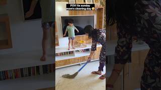 "Nobody can escape mom's cleaning on sunday." 🤣🤪😲 #comedy #funny #relatable #shorts