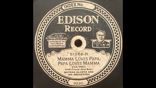 Nathan Glantz and His Orchestra - Mama Loves Papa, Papa Loves Mama  -  Thomas Edison Diamond Disc