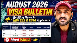 August 2026 Visa Bulletin | EB2 NIW & EB1A Green Card Updates & Priority Dates Applicants Must Know