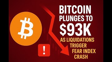 Bitcoin Plunges to $93K 📉 Liquidations Crash Fear Index! #Bitcoin #CryptoNews