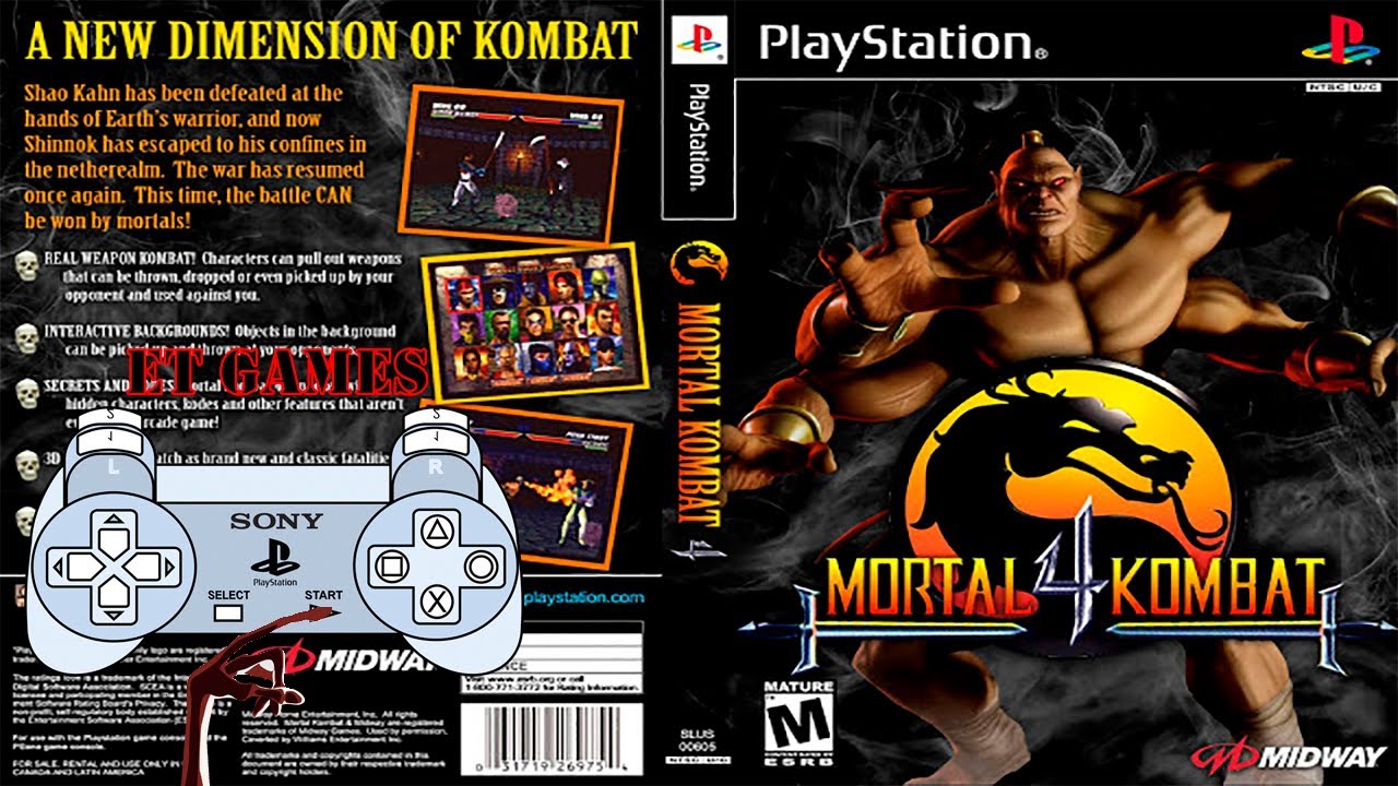 Mortal Kombat 4 Playstation 1 PS1 Game For Sale