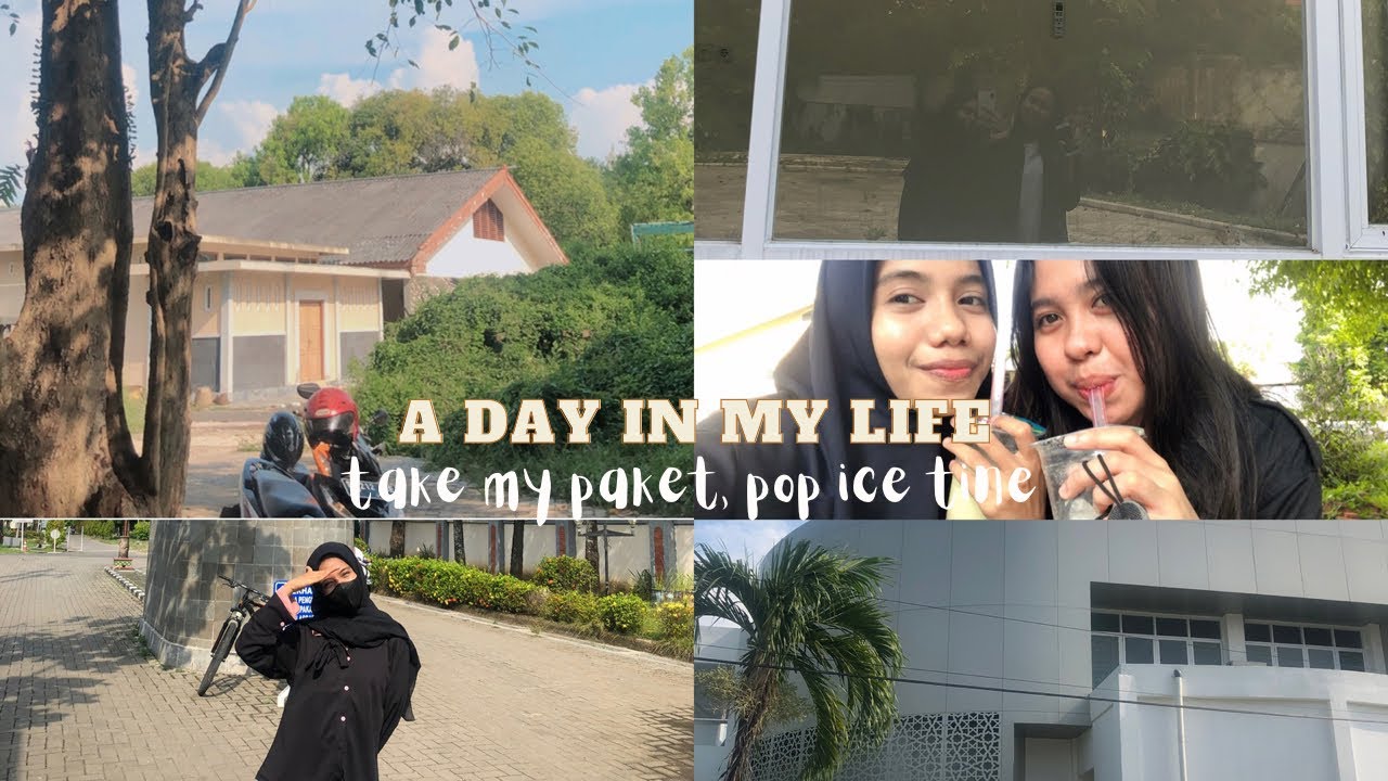 Kegiatan di asrama AKAMIGAS : take my paket, drink pop ice, dinner w/ vegi 💗