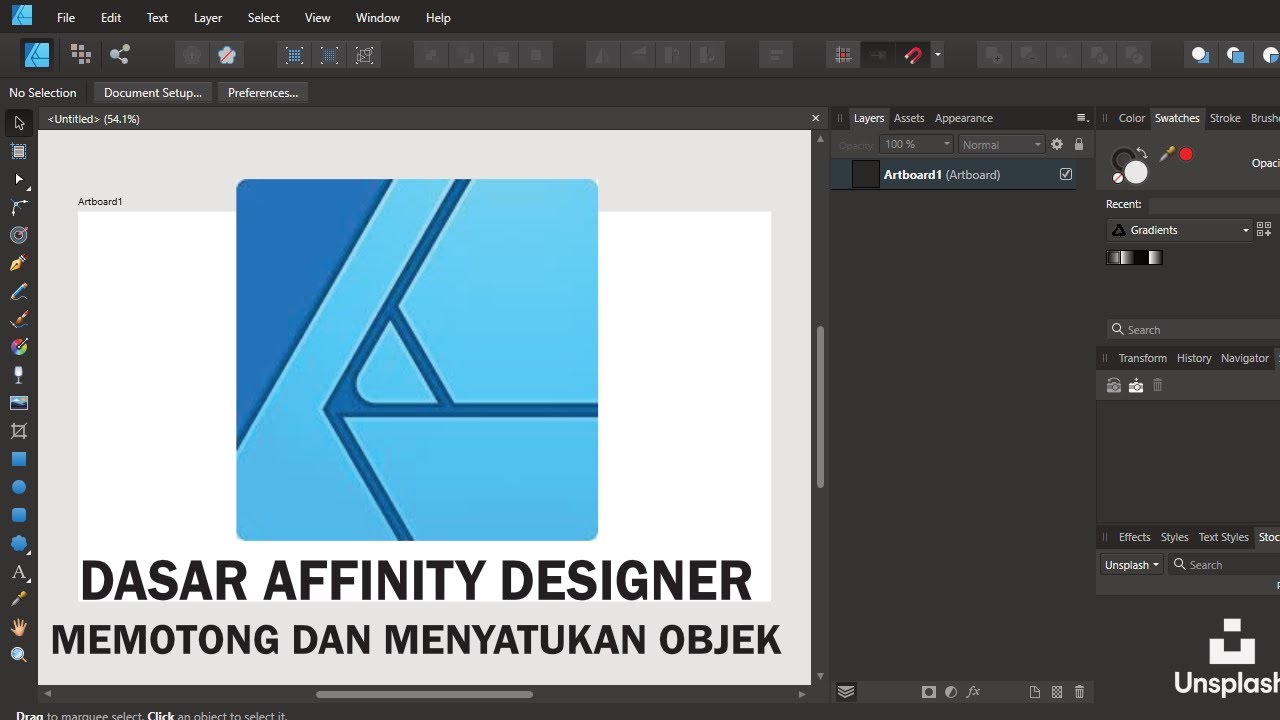 Tutorial Dasar Affinity Designer Part 1_Memotong dan Menggabungkan ...
