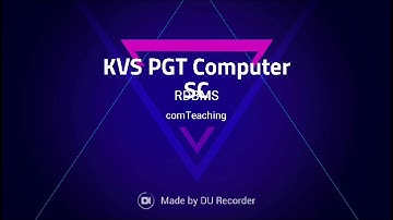DSSSB KVS PGT Computer Science Best MCQs Computer by comTeaching education