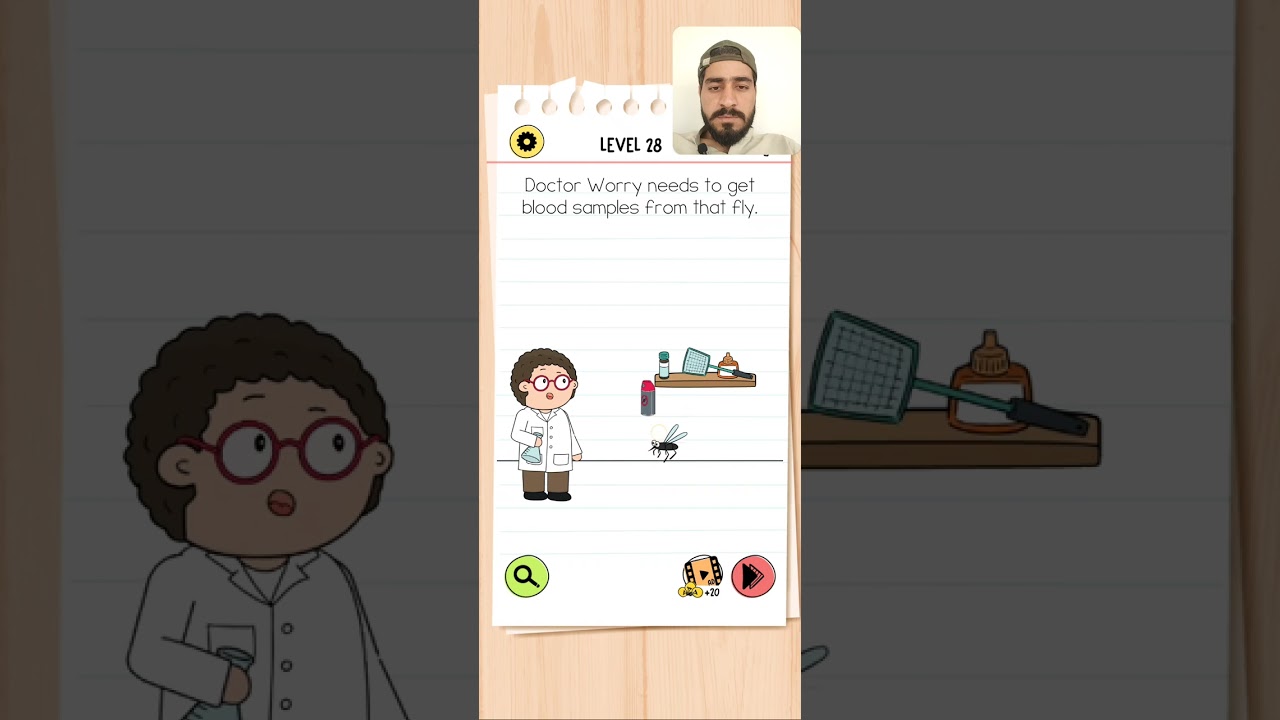 まとめて40点 未確認 Brain test 4 Level 28 Doctor Worry's need to get Blood sample from
