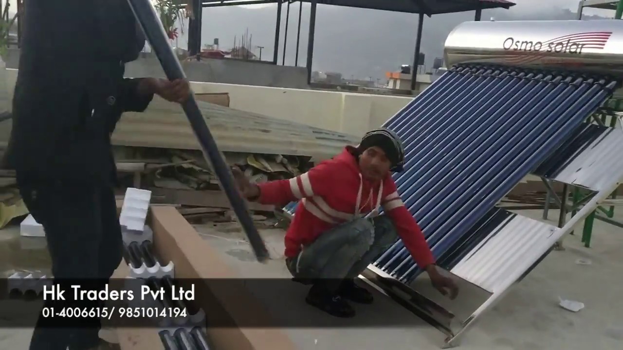 Osmo solar water heater Kathmandu YouTube