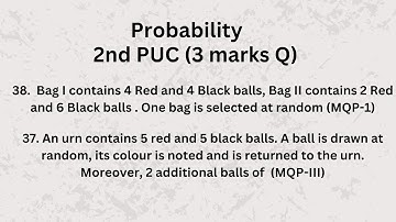 An urn contains 5 red and 5 black balls. A ball is drawn at random, its color is noted  #2ndpuc