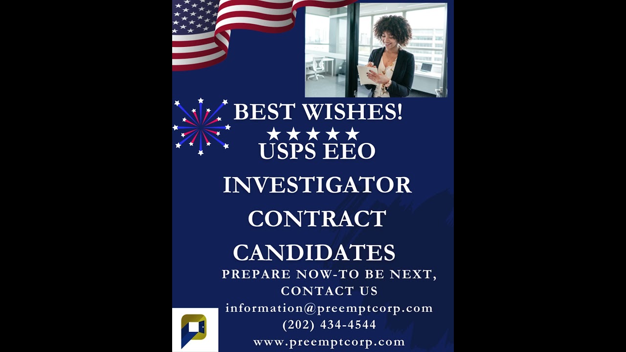 PREEMPT Best Wishes USPS EEO Investigator Contract Candidates