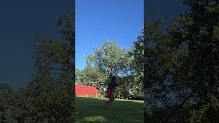 The drop punt goes over Levi's head #sports #football #shorts