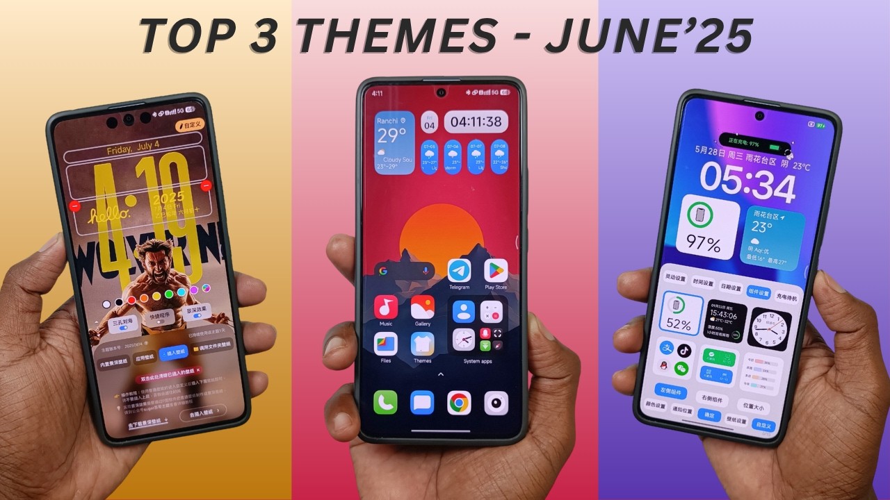TOP 3 HyperOS THEMES You Must TRY on Your Xiaomi - June 2025⚡