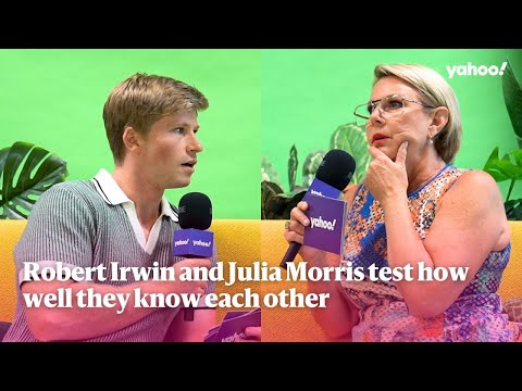Robert Irwin and Julia Morris test how well they know each other Yahoo Australia
