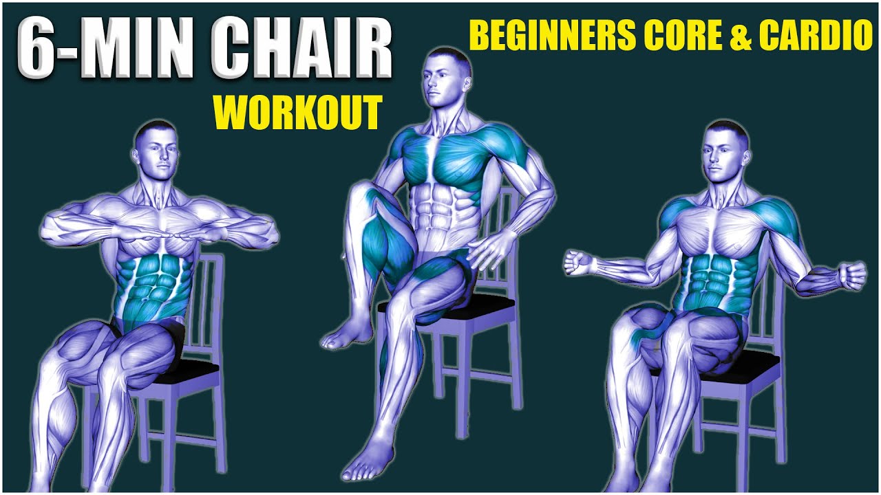 Seated Chair Workout for Beginners | 6‑Min Core & Cardio Routine at ...