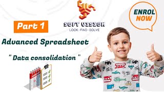Tutorial 01 for Advanced Spreadsheet ( Excel + Calc ): Data Consolidation screenshot 1