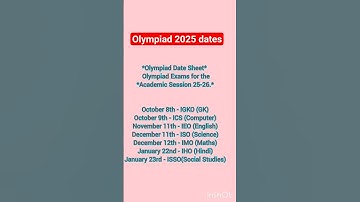 SOF Olympiad exam  Date schedule| Olympiad dates 2025 #olympiadexam #olympiaddate2025