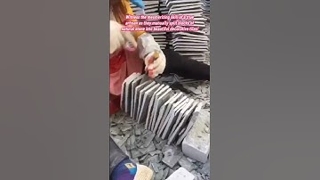 🫡 Incredible Stone Splitting Skill! Making Natural Face Decorative Stone Tiles by Hand #respect #art