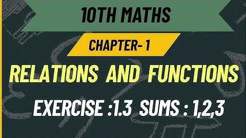 10th Maths samacheer kalvi [Relations And  Functions] in Tamil