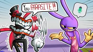 CAINE and JAX TROLL PLAYERS in ROBLOX VOICE CHAT screenshot 3