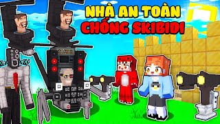 RIKA CÙNG REX THỬ THÁCH 24H XÂY NHÀ AN TOÀN CHỐNG SKIBIDI TRONG MINECRAFT