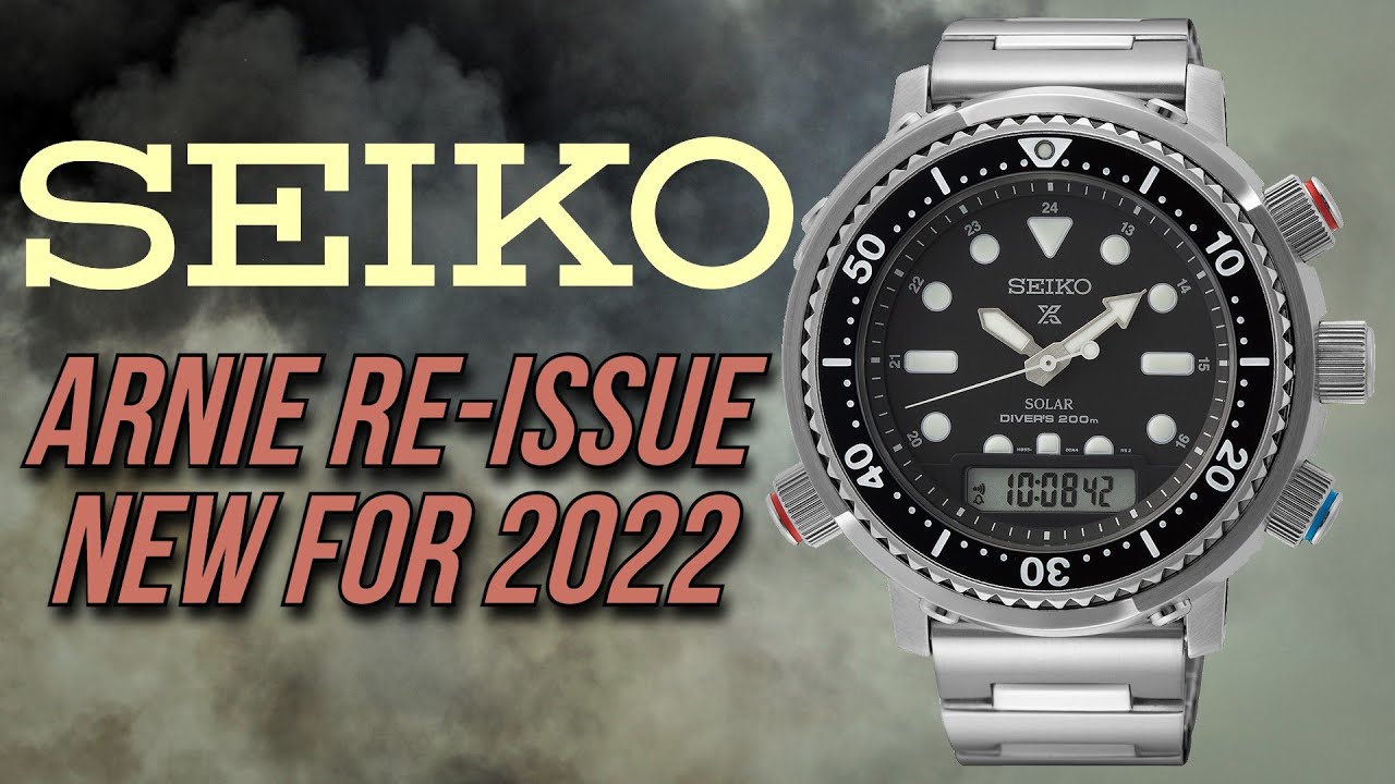 New SEIKO Prospex Arnie Solar Powered Reissue - SNJ035 SNJ037 SNR033 for  2022 Solar Dive Watch Diver - YouTube