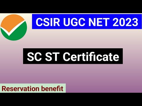 SC ST Certificate