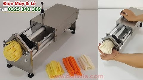 Máy thái khoai tây chiên, khoai lang, củ cải, cà rốt, dưa chuột, bầu, bí thành sợi dài
