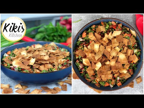 Fattousch Rezept | libanesischer Salat | libanesisches Fladenbrot | Salat Ramadan Rezepte Iftar #9