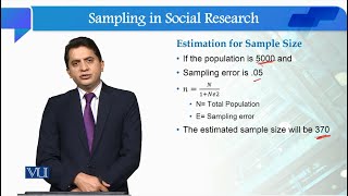 Sample size and its Estimation | Quantitative Research Methodology | SOC509_Topic072