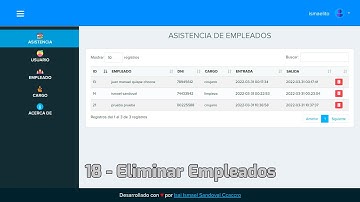 18.- Eliminar Empleados - Sistema de Asistencias con PHP y MYSQL