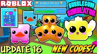 codes for roblox bubblegum simulator update 23 2019 how to