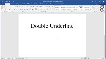 Insert Double Underline in Word