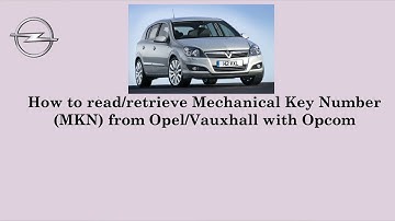 Reading the mechanical keycode from a vauxhall astra h so the spare key can be matched exactly