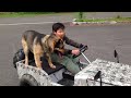 【走行】わんちゃんと一緒に走るミニジープ