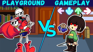 Skeleton bros mod FNF Character Test | Playground VS Gameplay Char: Sans Chara Undertale and Papyrus