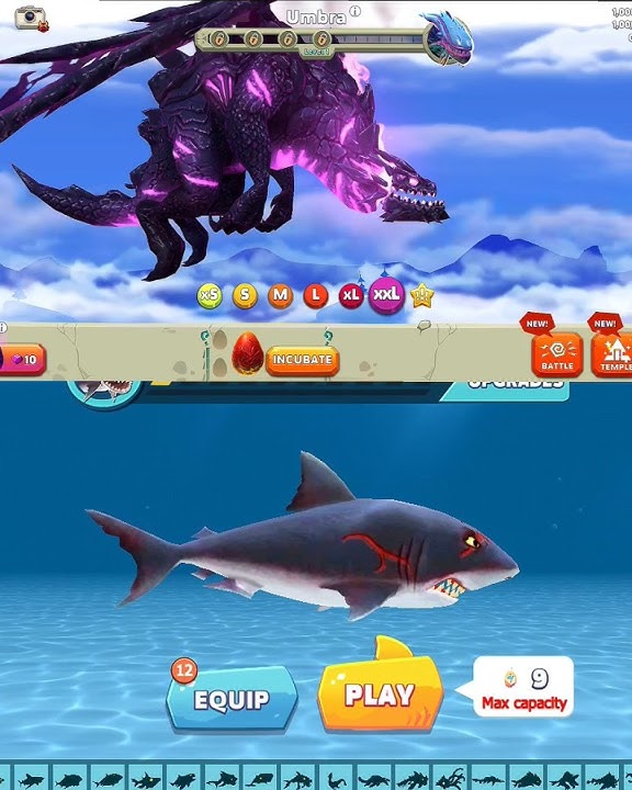 Hungry Shark Vs Hungry Dragon - Shark Gaming #hungrysharkevolution