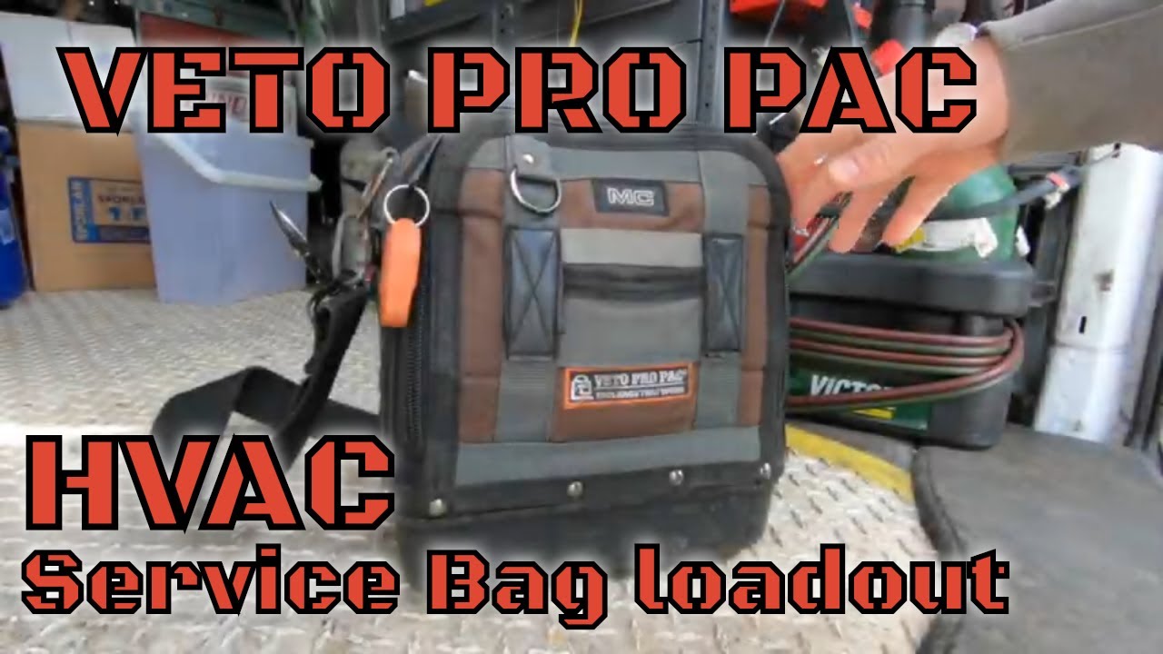 Veto Pro Pac HVAC Service bag loadout YouTube