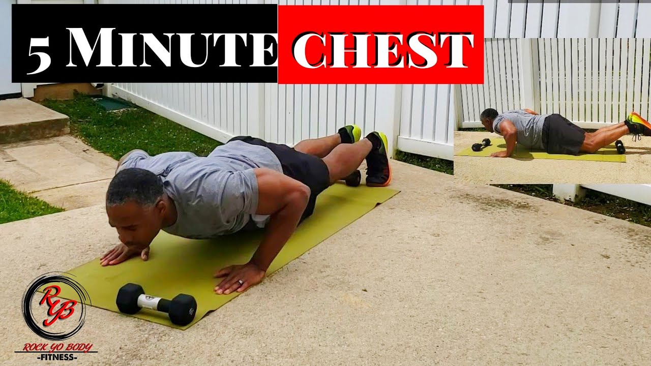 5 Minute Chest Workout at Home for Beginners (No Equipment) - YouTube
