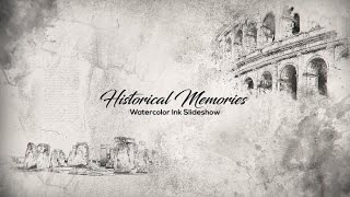 Historical Memories // Watercolor Ink Slideshow - After Effects Template