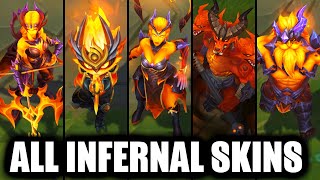 All Infernal Skins Spotlight 2024 - New Ashe Karma Olaf (League of Legends)