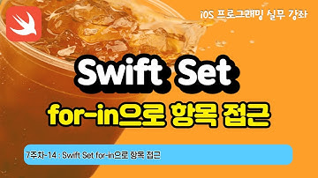 iOS 7-14 Swift Set(for-in으로 항목 접근)
